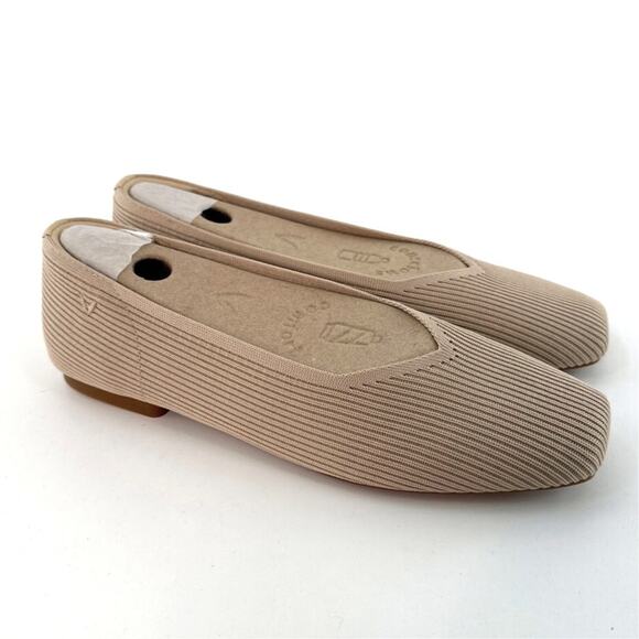 Vivaia Women's Almond Margot 2.0 Square-Toe V-Cut Flats Size 10.5 - Picture 3 of 10